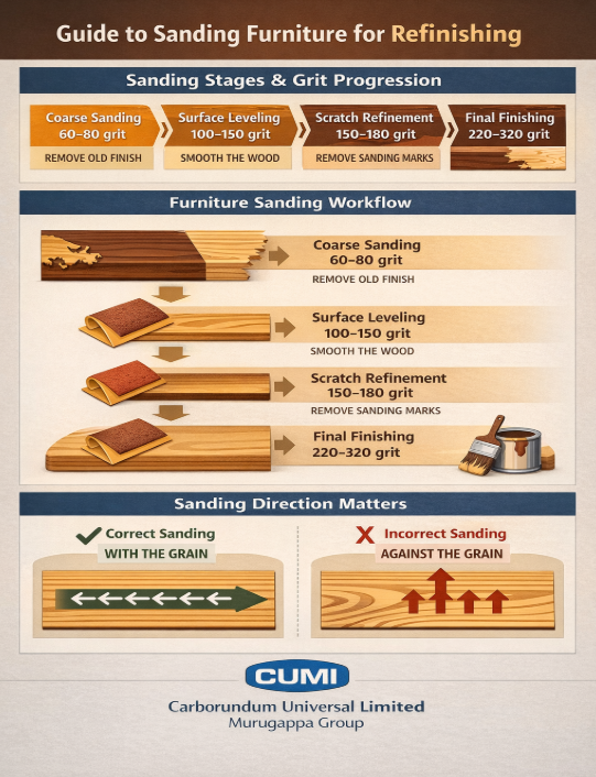 sandpaper for wood furniture